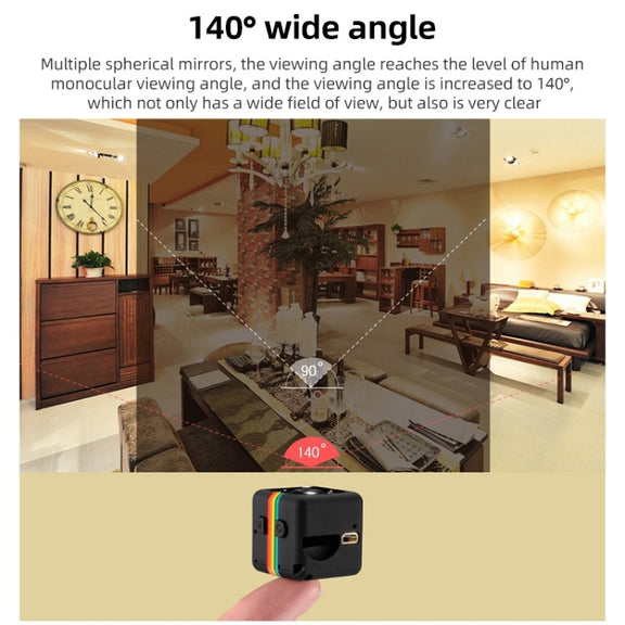SQ11 Mini DV HD 480P 6 LEDs Sport Recorder Camera with Holder, Support Monitor Detection & IR Night Vision & TF Card (Red)