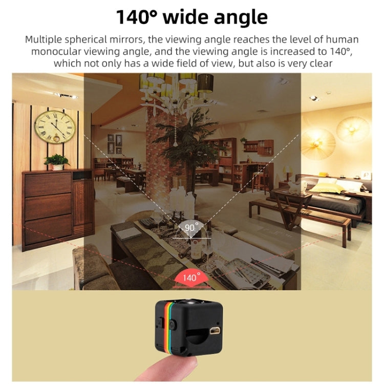 SQ11 Mini DV HD 480P 6 LEDs Sport Recorder Camera with Holder, Support Monitor Detection & IR Night Vision & TF Card (Red)