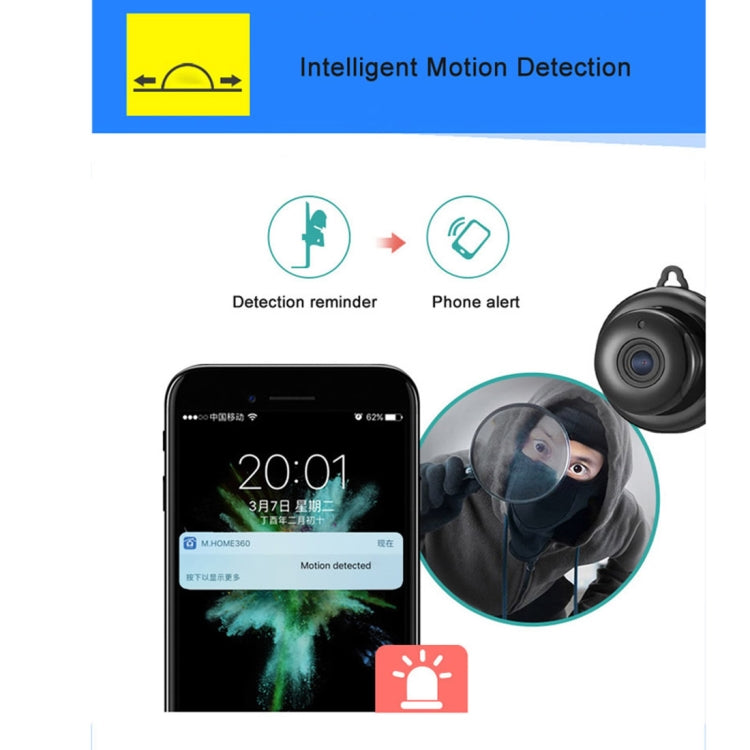 Anpwoo MN001 3518Ev200 1.0 MP Mini HD WiFi IP Camera with 6 PCS Infrared LEDs, Support Motion Detection & Night Vision & TF Card(Max 64GB) - free shipping - PMC TechLife - Order now!