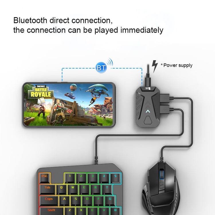GAMWING MIX Portable Bluetooth 4.0 Keyboard Mouse Converter Eating Chicken Game Auxiliary Tool(Black) - free shipping - PMC Jewellery - Order now!