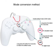 Wired Game Controller Gamepad Handle for PS3 / Compute(Black)