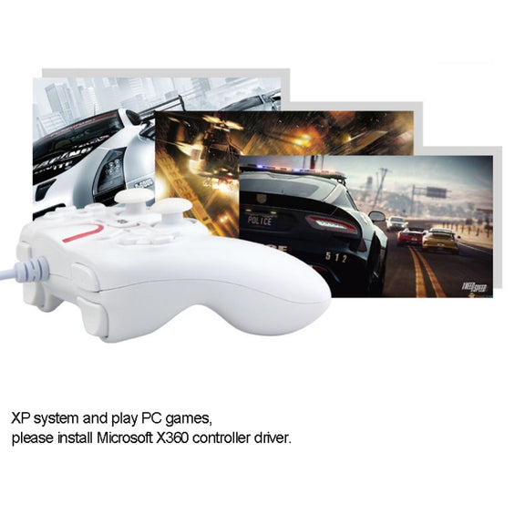 Wired Game Controller Gamepad Handle for PS3 / Compute(Black)