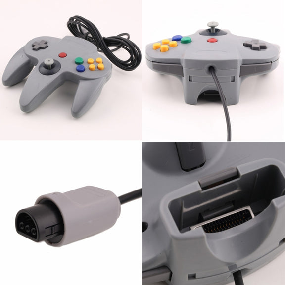 For Nintendo N64 Wired Game Controller Gamepad(Black)