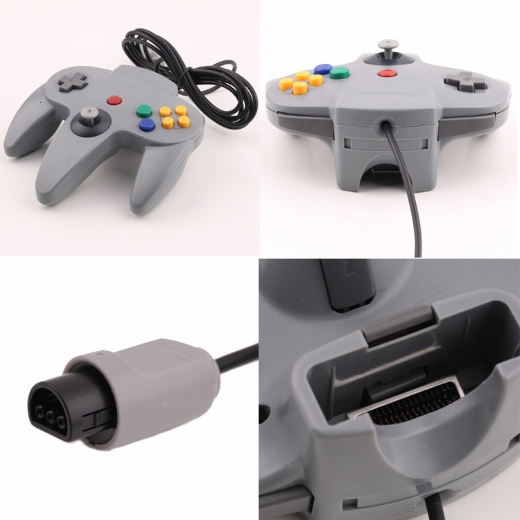 For Nintendo N64 Wired Game Controller Gamepad(Black)