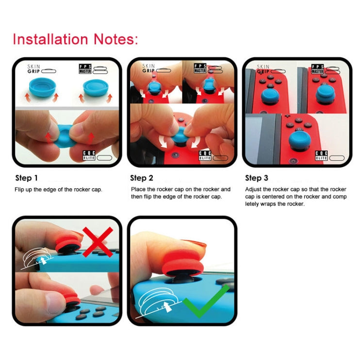 Left + Right Gamepad Rocker Cap Button Cover for Switch(Black) - Cases by PMC TechLife | Online Shopping South Africa | PMC TechLife | Buy Now Pay Later Mobicred