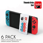 Left + Right Gamepad Rocker Cap Button Cover for Switch(Green+Red)