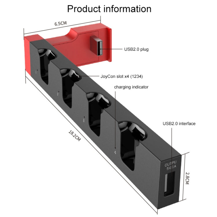 iPega PG-9186 Game Controller Charger Charging Dock Stand Station Holder with Indicator for Nintendo Switch Joy-Con - free shipping - PMC Jewellery - Order now!