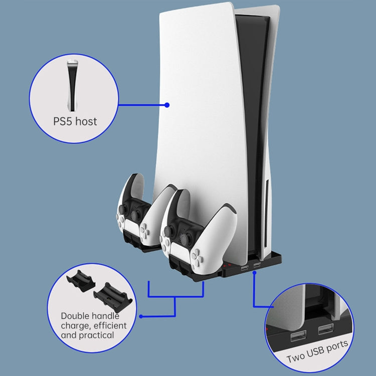 iplay HBP-269 For PS5 De / UHD Charging Stand Vertical Base Holder With Handle Charger - Charger & Power by ipega | Online Shopping South Africa | PMC Jewellery | Buy Now Pay Later Mobicred