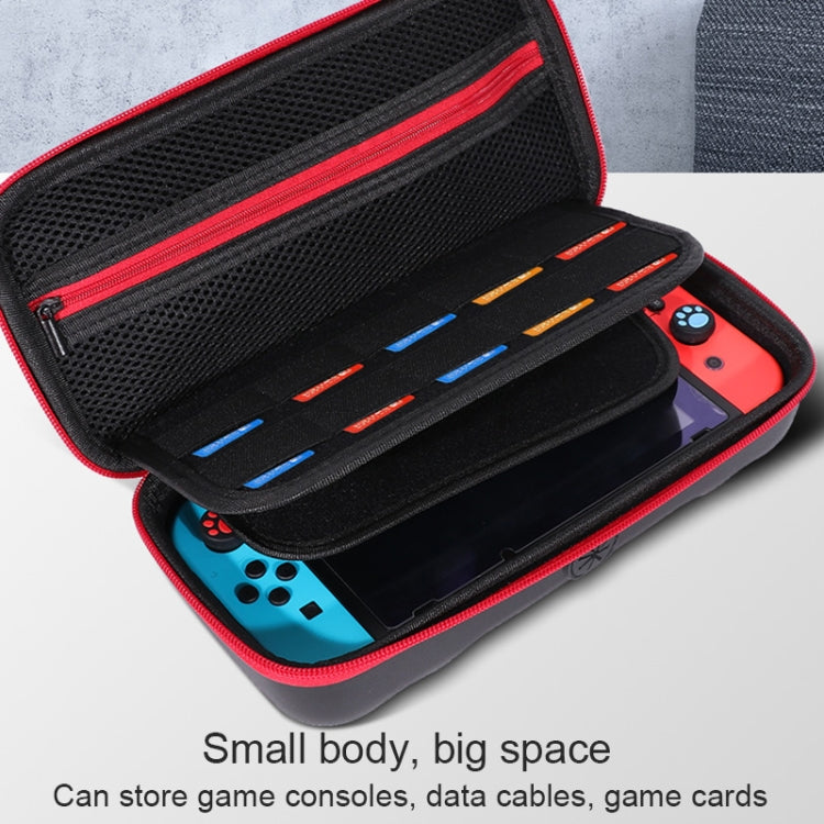 Portable EVA Storage Bag Protective Case Handbag with Holder Function for Nintendo Switch Console, Size: 26x12.5x7cm(Black Red) - Bags by PMC TechLife | Online Shopping South Africa | PMC TechLife
