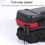 Portable EVA Storage Bag Protective Case Handbag with Holder Function for Nintendo Switch Console, Size: 26x12.5x7cm(Black Red)
