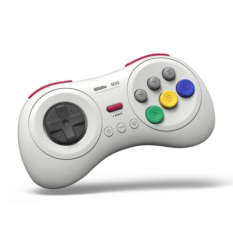 8BitDo M30 Bluetooth Gamepad for Nintendo Switch, Mac OS, Android, Steam, Windows (White)