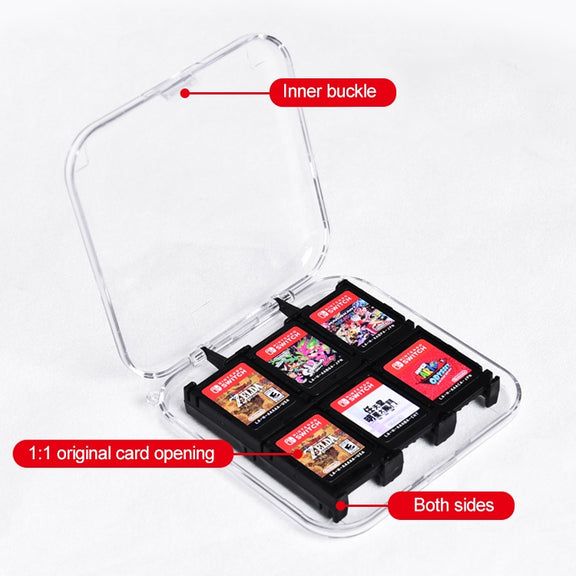 12 in 1 Box Memory Card Holder Box for Nintendo Switch(Silver)