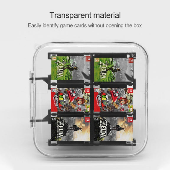 12 in 1 Box Memory Card Holder Box for Nintendo Switch(Silver)