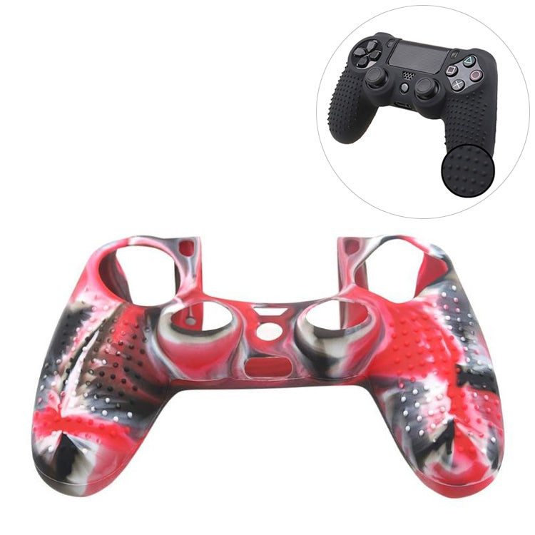 Non-slip Silicone Protective Case for Sony PS4(Red + Black) - Cases by PMC TechLife | Online Shopping South Africa | PMC TechLife