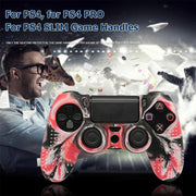 Non-slip Silicone Protective Case for Sony PS4(Red + Black)