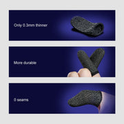 10 PCS Nylon + Conductive Fiber Non-slip Sweat-proof Mobile Phone Game Touch Screen Finger Cover for Thumb / Index Finger(Black)