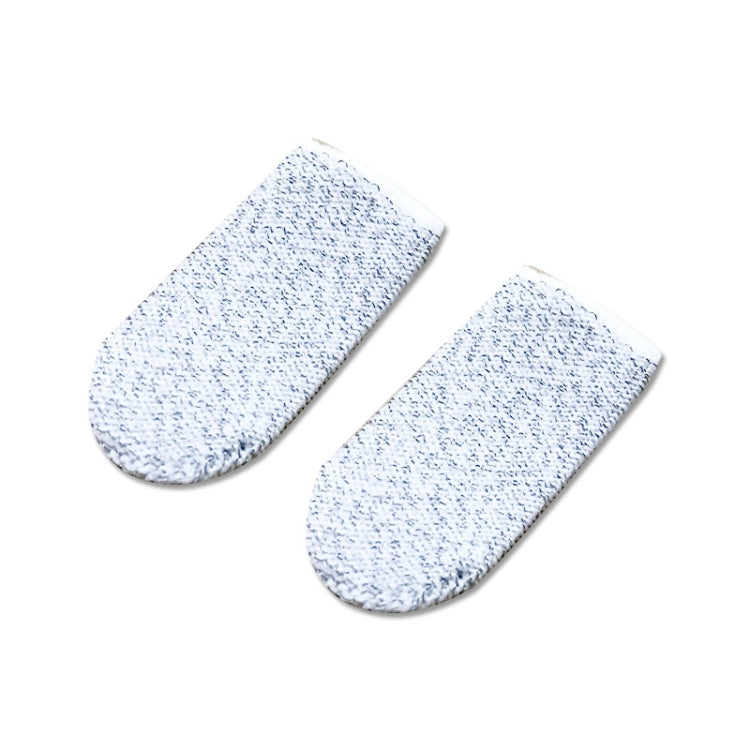 10 PCS Nylon + Conductive Fiber Non-slip Sweat-proof Mobile Phone Game Touch Screen Finger Cover for Thumb / Index Finger(White)