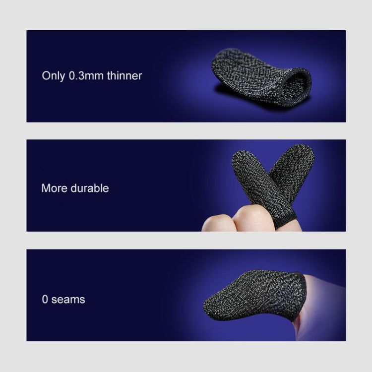 10 PCS Nylon + Conductive Fiber Non-slip Sweat-proof Mobile Phone Game Touch Screen Finger Cover for Thumb / Index Finger(White)