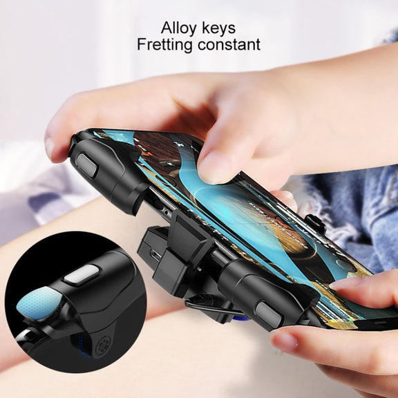 Non-slip Alloy Separable Button Mobile Phone Game Shooting Gamepad, Support Burst Mode, Suitable for 4.7-6.5 inch Mobile Phones(Black)