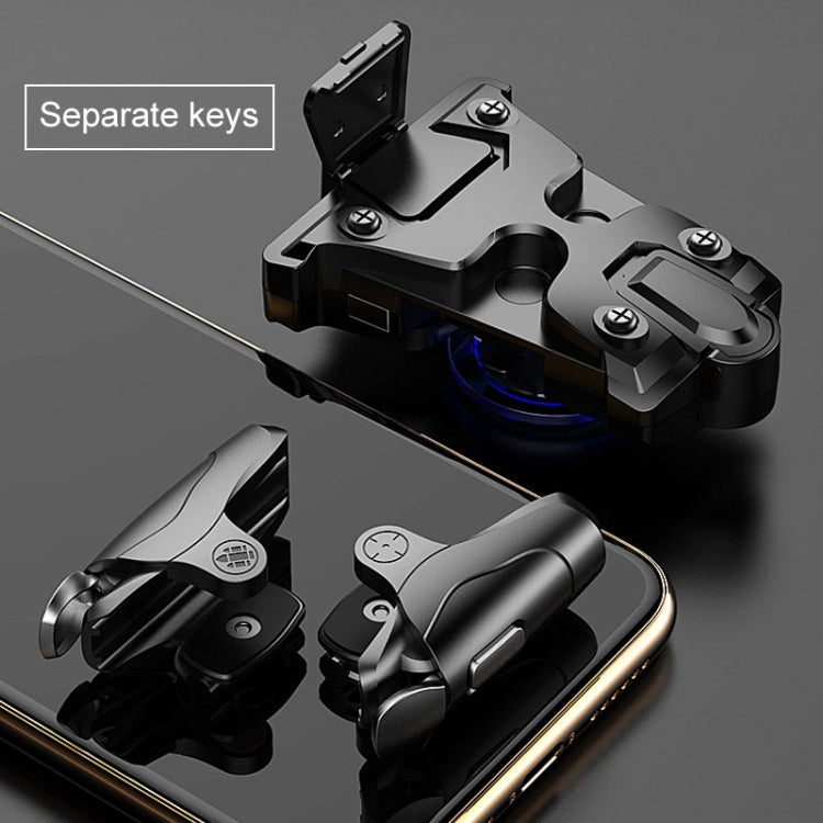 Non-slip Alloy Separable Button Mobile Phone Game Shooting Gamepad, Support Burst Mode, Suitable for 4.7-6.5 inch Mobile Phones(Black)