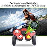 Three-point Decorative Strip Wired Game Handle Controller for Nintendo NGC(Black)