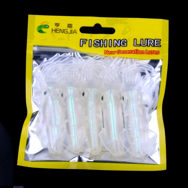 HENGJIA 5PCS Luminous Squids Plastic Soft Baits Artificial Fishing Lures Bionic Fishing Bait, Length: 9 cm - Fishing Lures by HENGJIA | Online Shopping South Africa | PMC TechLife | Buy Now Pay Later Mobicred