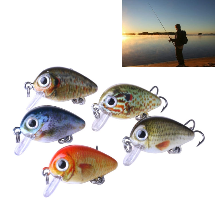 HENGJIA 5 PCS 2.7cm/1.5g Luya Rock Fishing Lures Bait Bionic Kit with Plastic Box - Fishing Lures by HENGJIA | Online Shopping South Africa | PMC TechLife | Buy Now Pay Later Mobicred