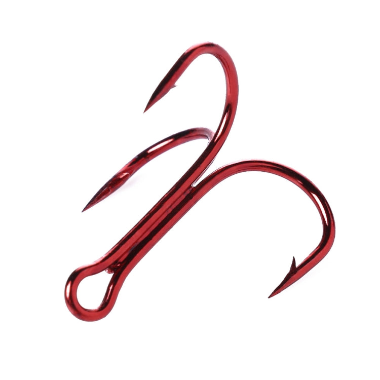 HENGJIA 20 PCS Classic Red High Carbon Steel Fishing Three-jaw Treble Hooks - Fishing Hooks by HENGJIA | Online Shopping South Africa | PMC TechLife | Buy Now Pay Later Mobicred