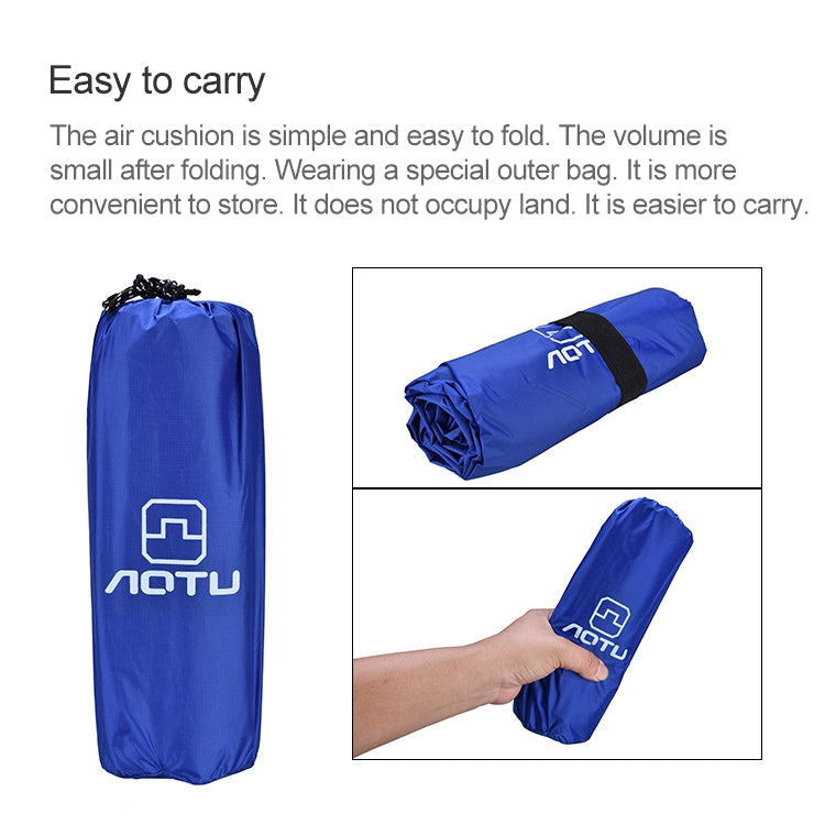 Aotu AT6241 Outdoor Camping Inflatable Cushion TPU Air Mattress, Size: 190x57x5.5cm(Blue) - Camping Mats by AOTU | Online Shopping South Africa | PMC TechLife | Buy Now Pay Later Mobicred