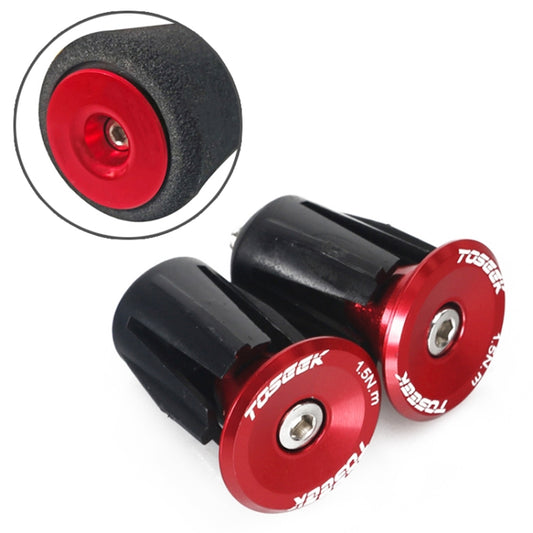 TOSEEK 1 Pair Mountain Bike Handlebar Grips Caps End Plug Aluminum Alloy Bicycle  Bar Ends Plug (Red) - Bicycle Grips by TOSEEK | Online Shopping South Africa | PMC Jewellery | Buy Now Pay Later Mobicred