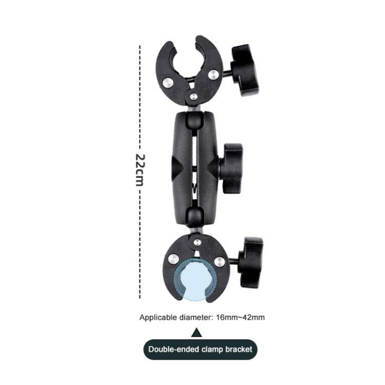 Motorcycle Dualheads Crab Clamp Handlebar Fixed Mount Holder - Bicycle Handlebar Mount by PMC TechLife | Online Shopping South Africa | PMC TechLife