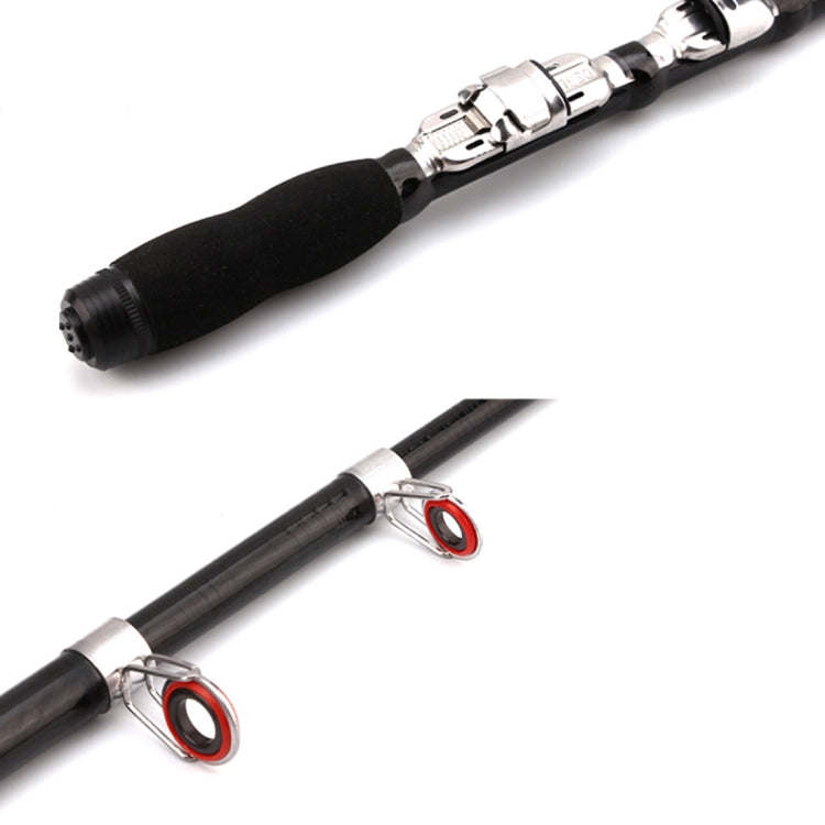 36cm Portable Telescopic Sea Fishing Rod Mini Fishing Pole, Extended Length : 2.1m, Black Clip Reel Seat - free shipping - PMC TechLife - Order now!