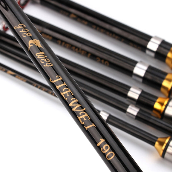 36cm Portable Telescopic Sea Fishing Rod Mini Fishing Pole, Extended Length : 2.1m, Black Tube-type Reel Seat