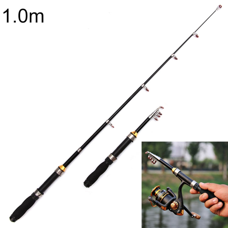 30cm Portable Telescopic Sea Fishing Rod Mini Fishing Pole, Extended Length : 1.0m, Black Tube-type Reel Seat - free shipping - PMC TechLife - Order now!