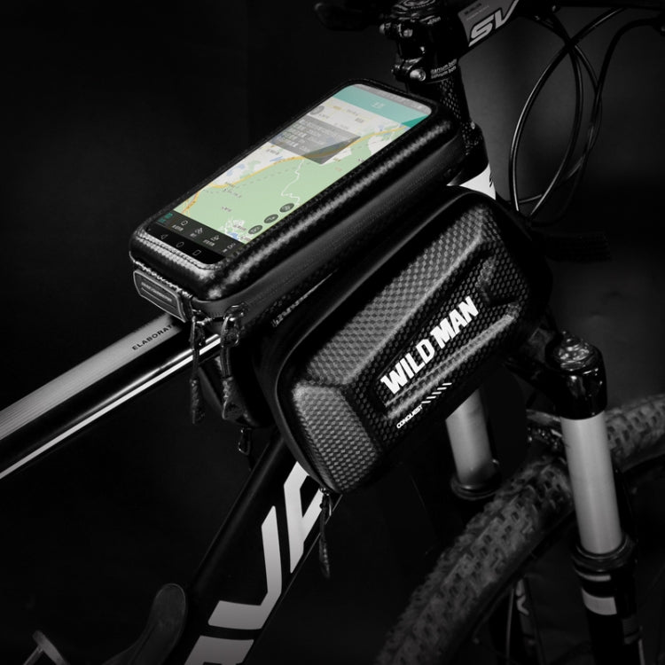 WILD MAN E6S Water-resistant Front Bag Touch Screen MTB Bag Large Capacity Bicycle Tube Bag Riding Accessories