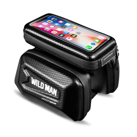 WILD MAN E6S Water-resistant Front Bag Touch Screen MTB Bag Large Capacity Bicycle Tube Bag Riding Accessories