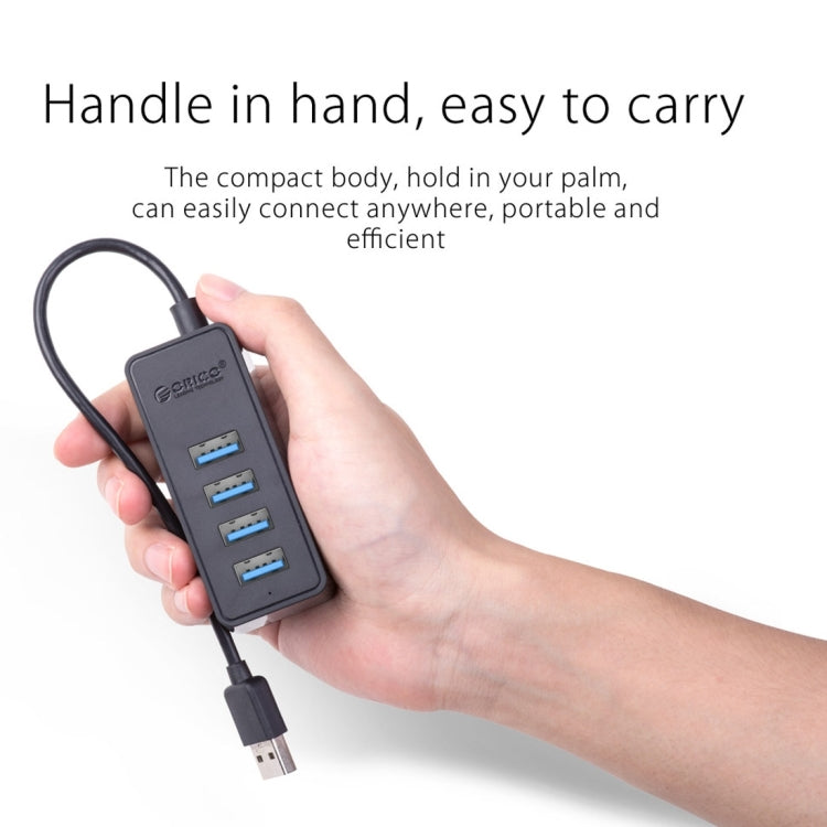 ORICO W5P-U3-30 4-Port USB 3.0 Desktop HUB with 30cm Micro USB Cable Power Supply(Black) - free shipping - PMC Jewellery - Order now!