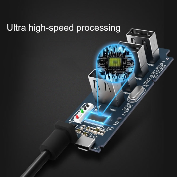 ORICO W5P-U3-30 4-Port USB 3.0 Desktop HUB with 30cm Micro USB Cable Power Supply(Black) - free shipping - PMC Jewellery - Order now!