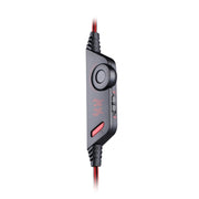 KOTION EACH G9000 3.5mm Game Gaming Headphone Headset Earphone Headband with Microphone LED Light for Laptop / Tablet / Mobile Phones,Cable Length: About 2.2m(Black Red)