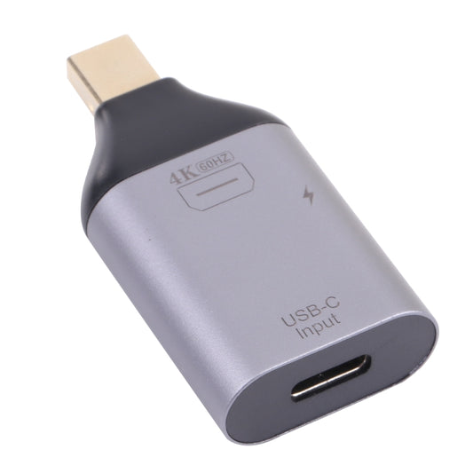 2 in 1 4K 60Hz Mini DP Male to USB-C / Type-C Charging + USB-C / Type-C Female Adapter - free shipping - PMC Jewellery - Order now!