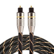 1.5m OD6.0mm Gold Plated Metal Head Woven Net Line Toslink Male to Male Digital Optical Audio Cable - free shipping - PMC TechLife - Order now!