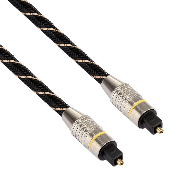 2m OD6.0mm Gold Plated Metal Head Woven Net Line Toslink Male to Male Digital Optical Audio Cable - free shipping - PMC TechLife - Order now!