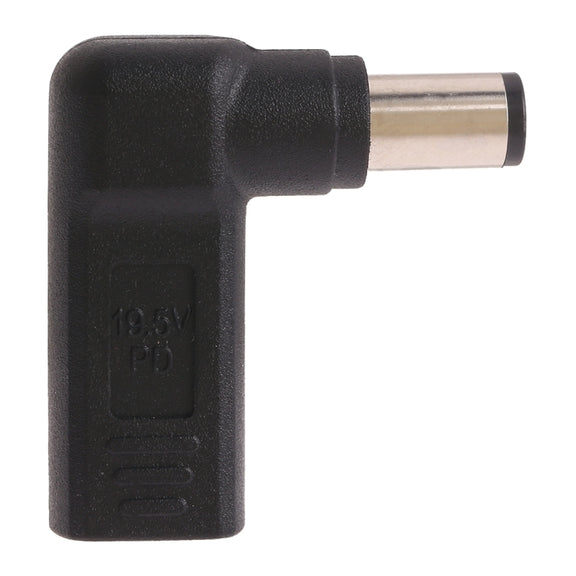 USB-C / Type-C Female to 7.4 x 5.0mm Male Plug Elbow Adapter Connector for Dell Laptops