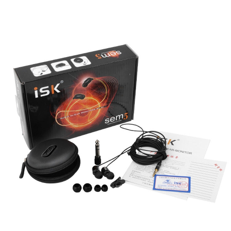 ISK SEM5 3.5mm HiFi Stereo In Ear Monitor Earphone for Phone Computer Network K Song Headphones - In Ear Wired Earphone by PMC TechLife | Online Shopping South Africa | PMC TechLife