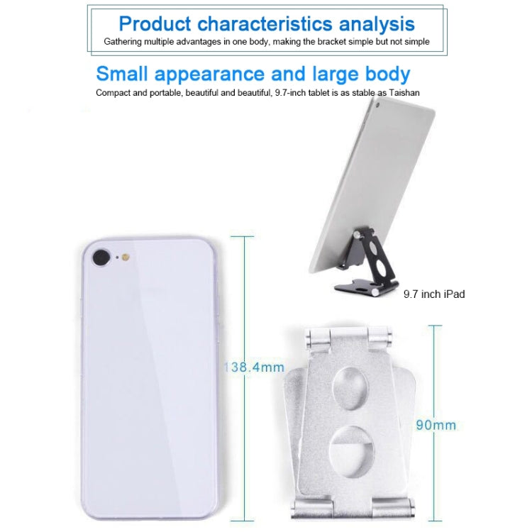 ROOSTAND R2 Aluminum Alloy Mobile Desktop Tablet Bracket Double Folding Lazy Artifact, Size: 6.4x7x9cm(Rose Gold) - Desktop Holder by PMC TechLife | Online Shopping South Africa | PMC TechLife