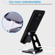 ROOSTAND R2 Aluminum Alloy Mobile Desktop Tablet Bracket Double Folding Lazy Artifact, Size: 6.4x7x9cm(Rose Red)