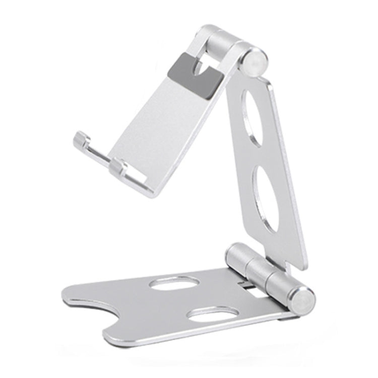 ROOSTAND R2 Aluminum Alloy Mobile Desktop Tablet Bracket Double Folding Lazy Artifact, Size: 6.4x7x9cm(Silver) - Desktop Holder by PMC TechLife | Online Shopping South Africa | PMC TechLife