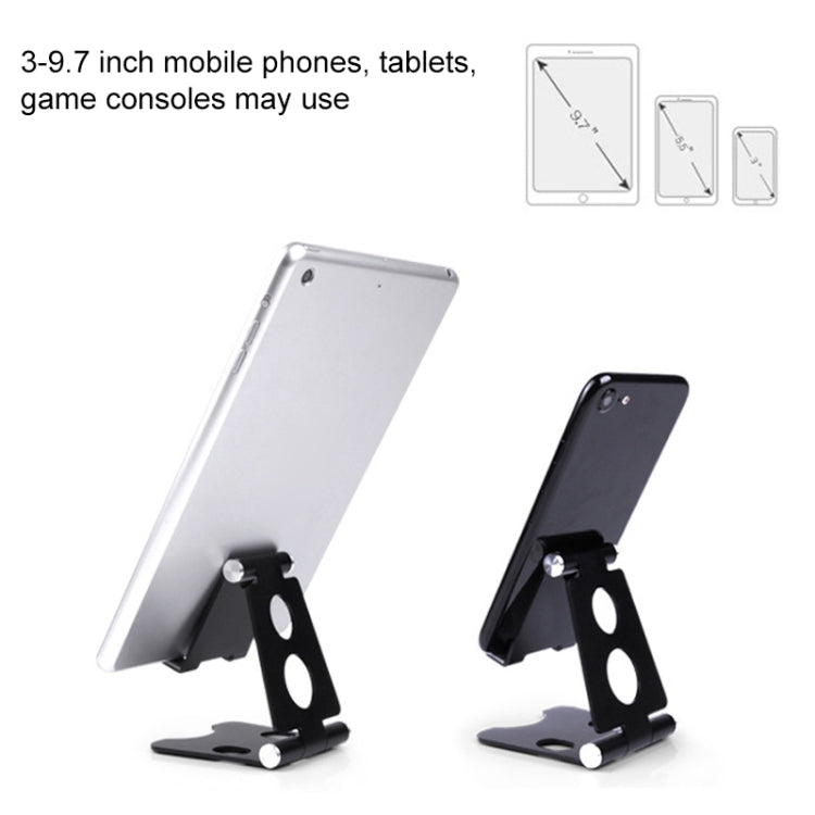 ROOSTAND R2 Aluminum Alloy Mobile Desktop Tablet Bracket Double Folding Lazy Artifact, Size: 6.4x7x9cm(Silver) - Desktop Holder by PMC TechLife | Online Shopping South Africa | PMC TechLife