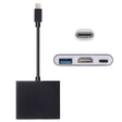 USB-C / Type-C 3.1 Male to USB-C / Type-C 3.1 Female & HDMI Female & USB 3.0 Female Adapter(Black) - Cable & Adapters by PMC TechLife | Online Shopping South Africa | PMC TechLife