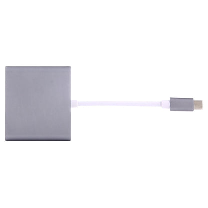 USB-C / Type-C 3.1 Male to USB-C / Type-C 3.1 Female & HDMI Female & USB 3.0 Female Adapter(Grey) - Cable & Adapters by PMC Jewellery | Online Shopping South Africa | PMC Jewellery | Buy Now Pay Later Mobicred